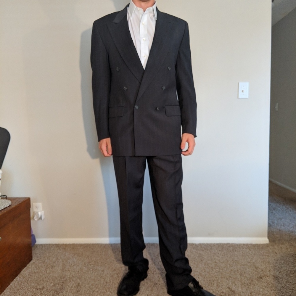 Charcoal Grey Pinstripe Suit